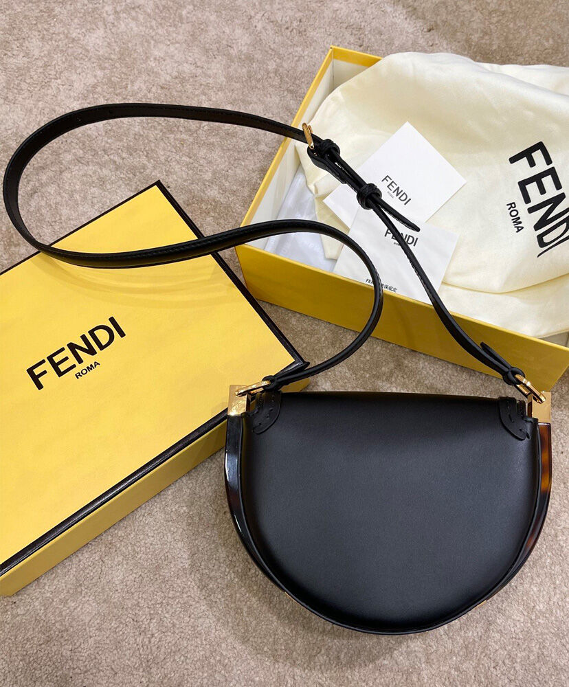 Fendi Moonlight Iconic FF Handbag 8BT346 Black